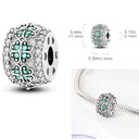 Charm Bead Sterling Silver Pink