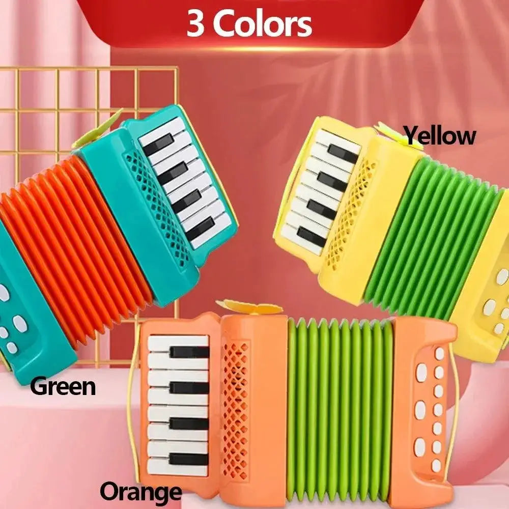 Kids Mini Accordion Toy With 10 Keys And 8 Bass Music