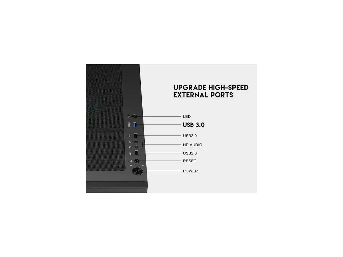 DIYPC ARGB-G5-BK Black Cases (Computer Cases - ATX Form)
