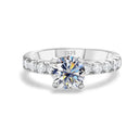 Moissanite Ring in Sterling Silver Love