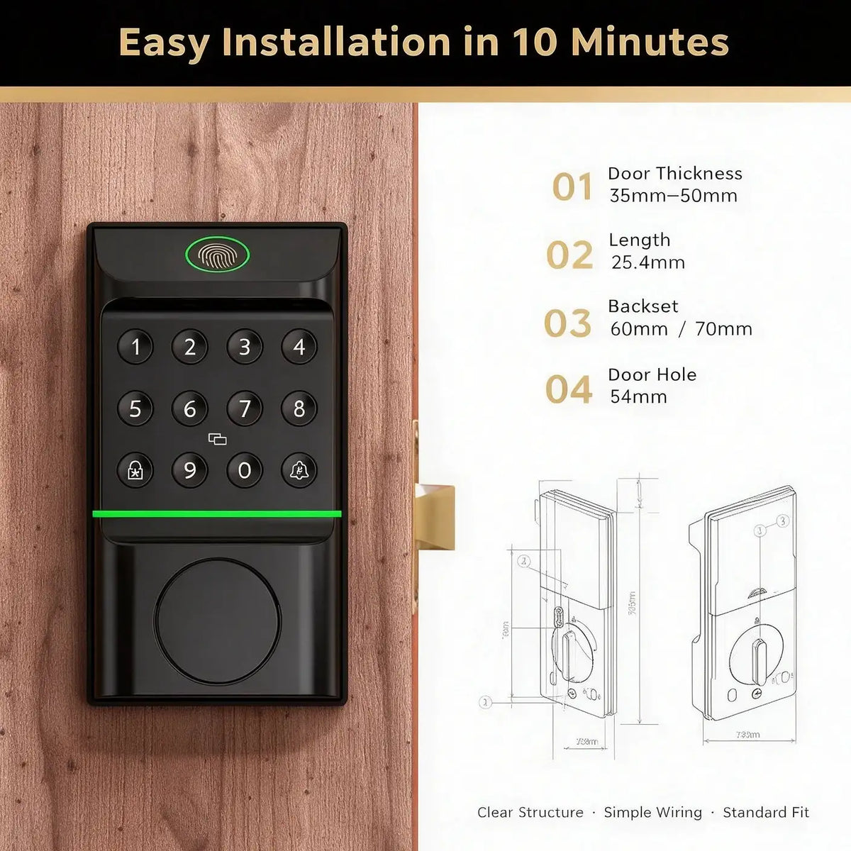 Keyless Smart Lock - Fast Touch Entry — product view 2