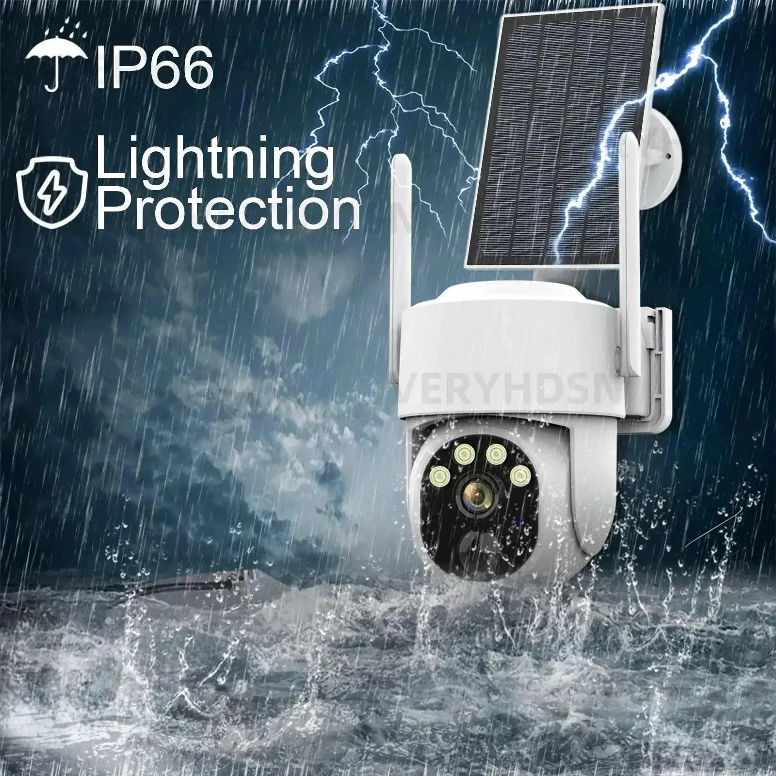 Solar Powered Outdoor Security Camera Advanced Surveillance