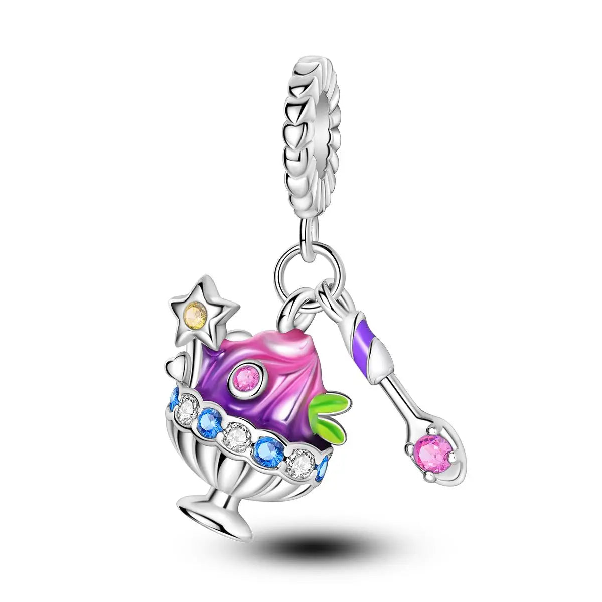 Charm Silver Plated Pendant Beads