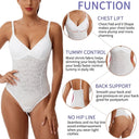 Lace Bodysuit with Tummy Control & Built-in Bra Slimming