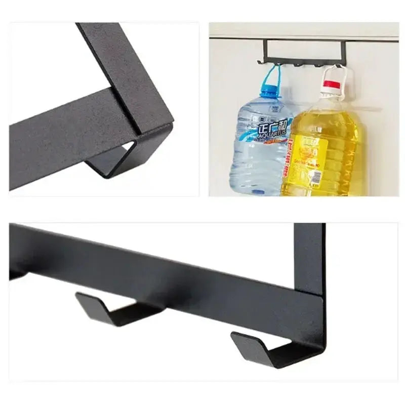 Over The Door 5 Hook Bathroom Organizer Rack For Home