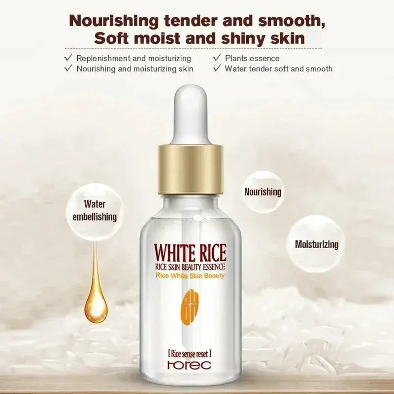 White Rice Face Serum Shrink Pores Brightening Cream