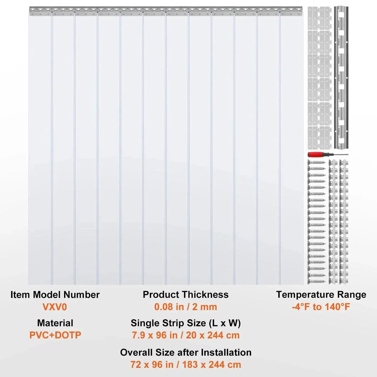 Windproof Pvc Door Strip Curtain Indoors — product view 9