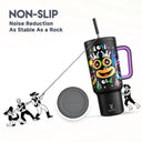 Meoky 40oz Tumbler Handle Straw Stainless Steel Cup Gift