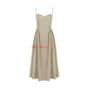 Mingmingxi Elegant Dress for Summer Pink Midi Dress