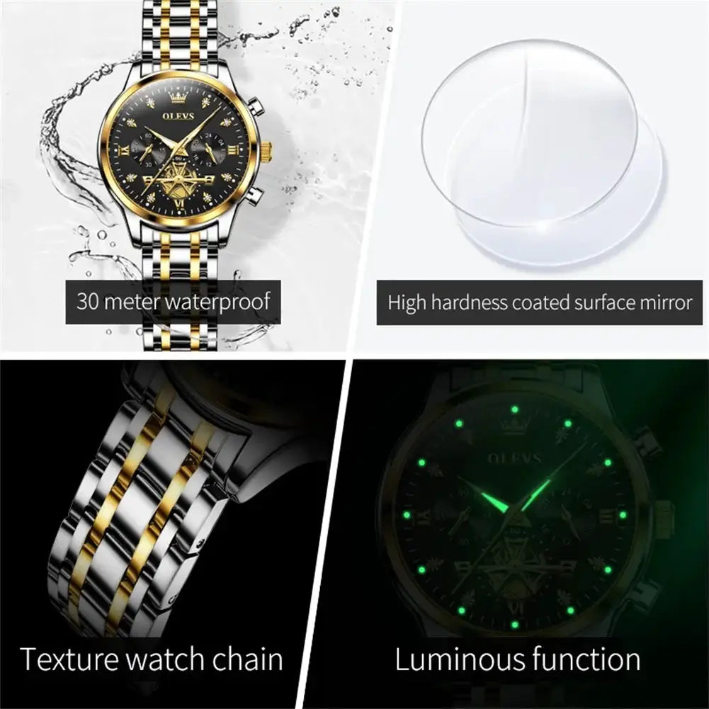 OLEVS Women Diamond Dial Steel Watch — product image 7