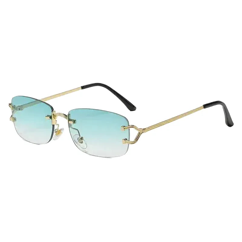 Rimless Rectangle Sunglasses For Men And Women UV Protection