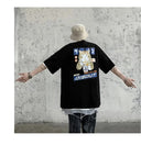 100% Cotton Men's T-shirts Japanese Style Cat Anime Tees