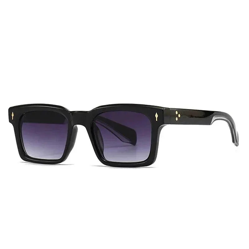 Trendy UV400 Square Rivet Gradient Sunglasses Men Women