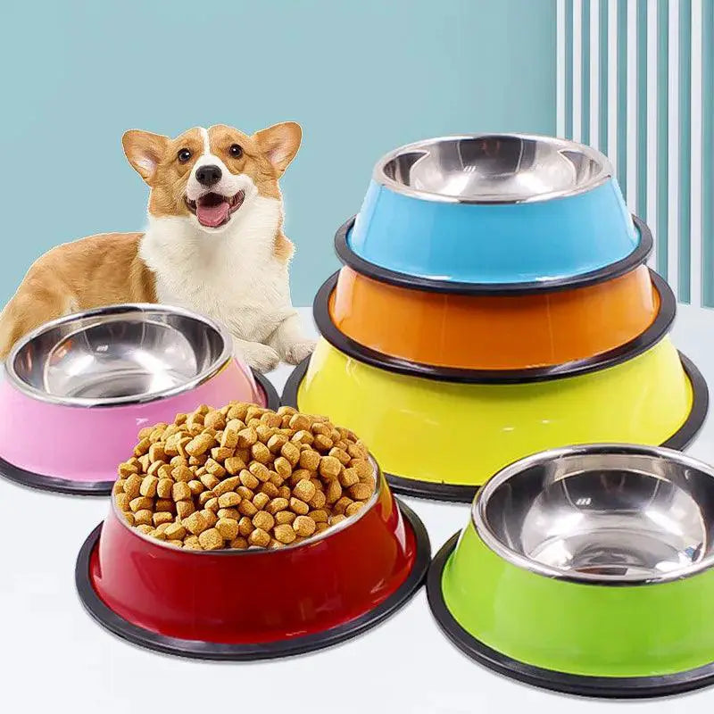 200 to 1600ml Stainless Steel Dog Bowl Non Slip Pet Feeder