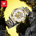 Olevs Men Skeleton Mechanical Watch