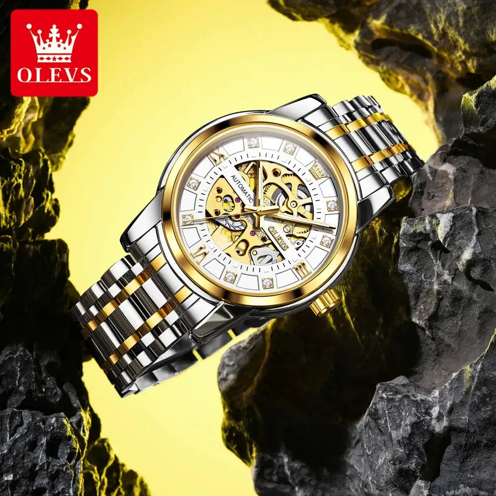 Olevs Men Skeleton Mechanical Watch — product image 2