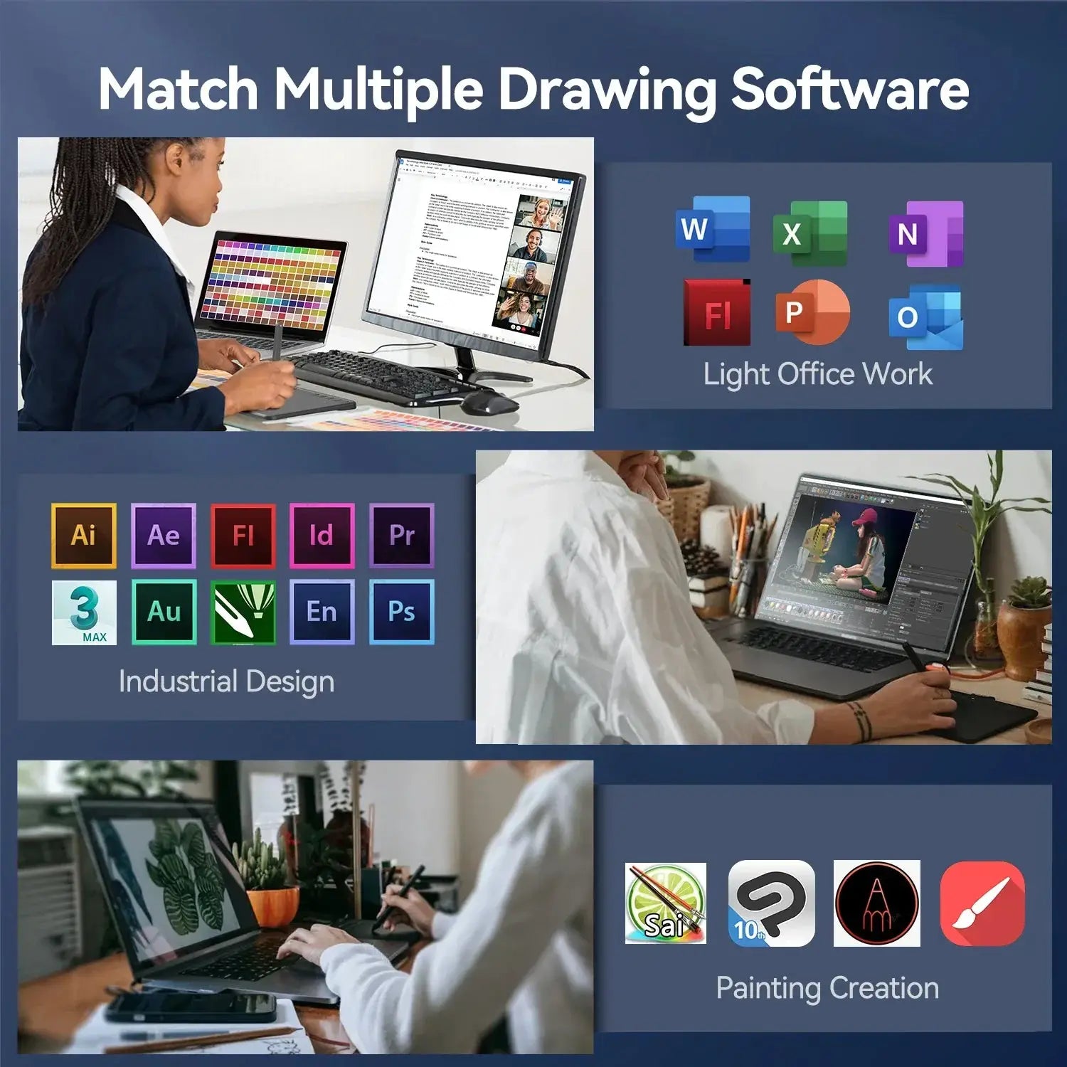 Ugee S640 Graphic Tablet 6 Inch Drawing Pad For Artists