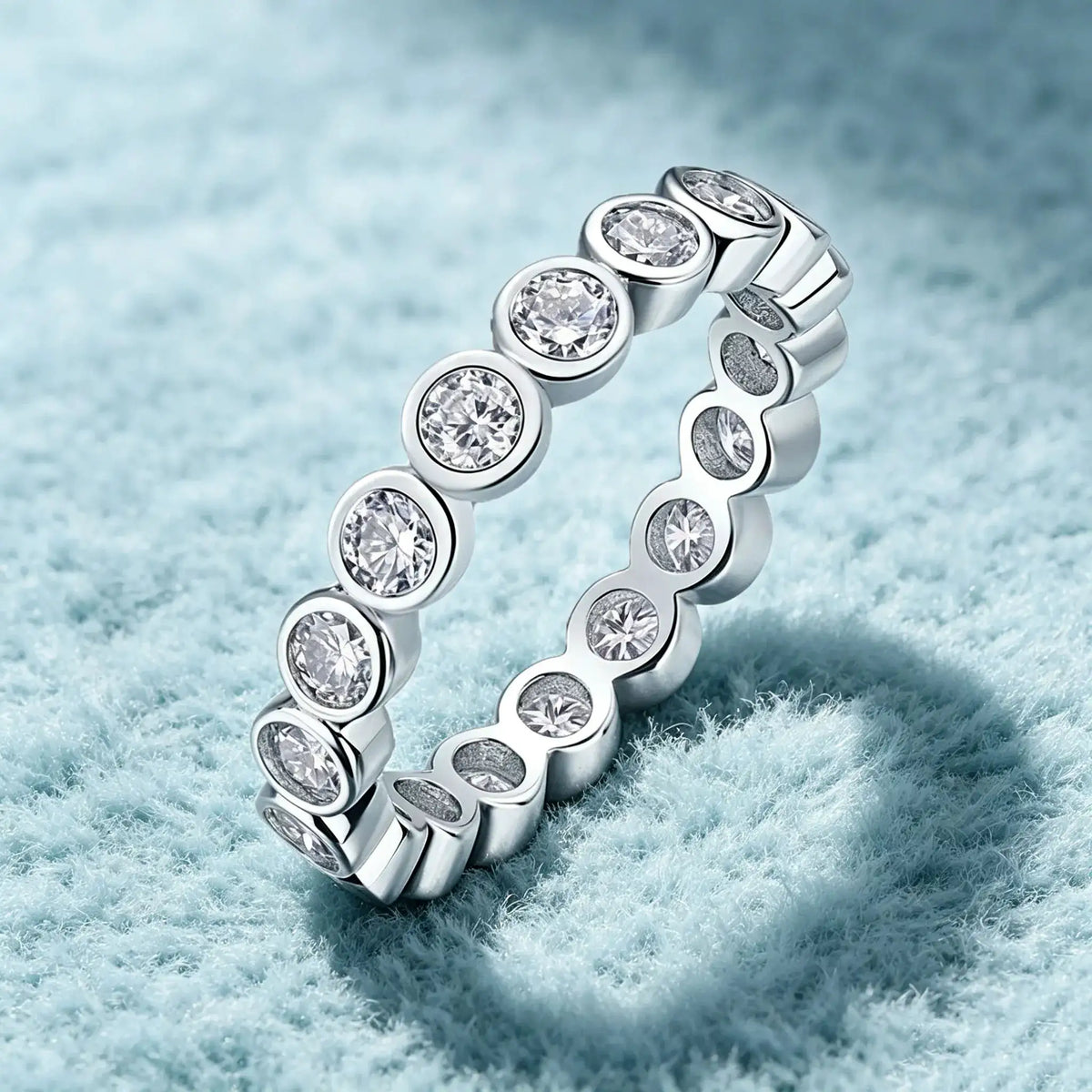 Gdtc Certified Sterling Silver Moissanite Ring — product image 1