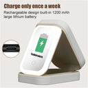 White Portable Travel Makeup Bag with LED Mirror