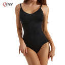 Qtree Plus Size Tummy Control Bodysuit Slimming Shapewear
