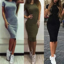 Satin Bandage Dress for Women Chic Shine