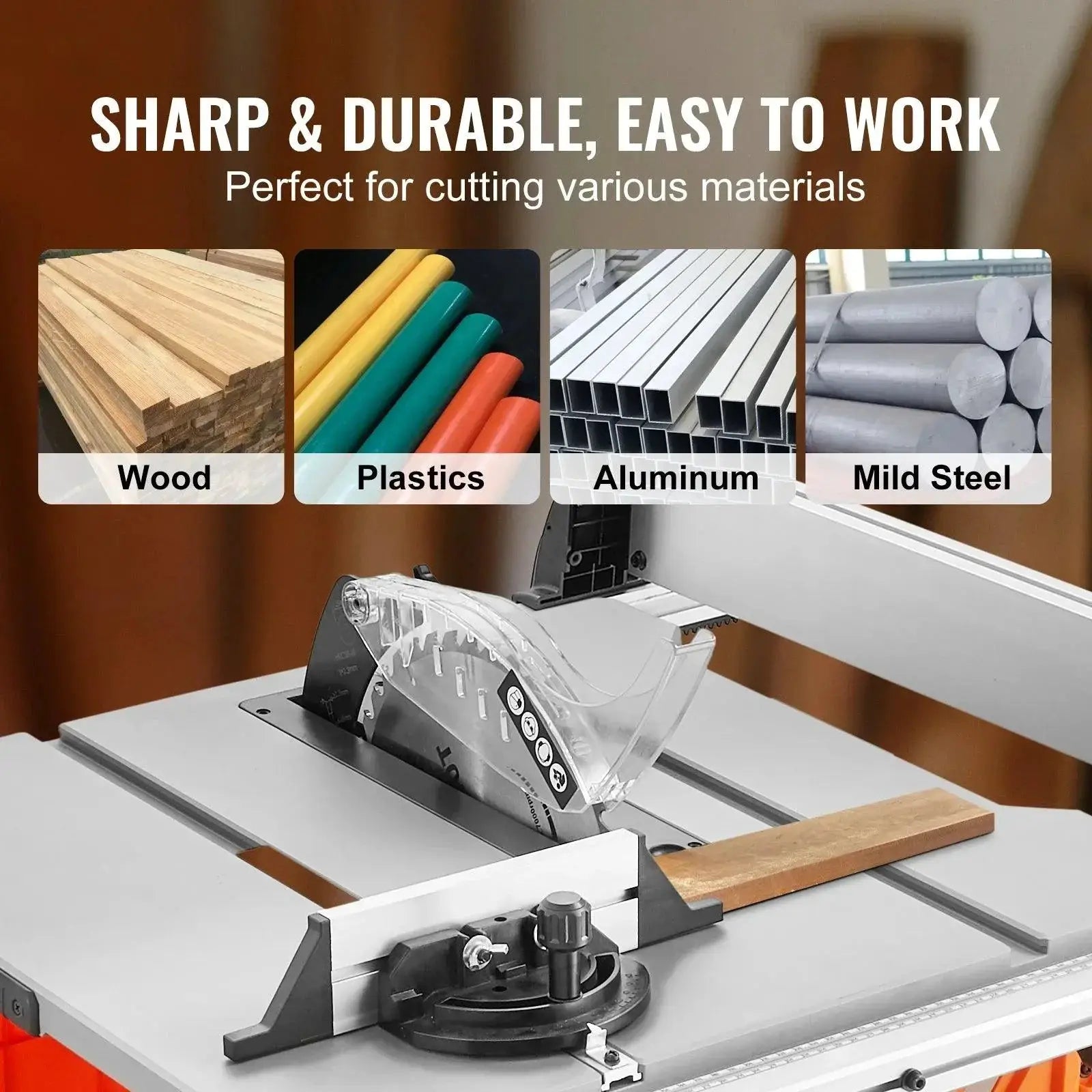 Vevor 10 Inch Table Saw 8 Amp 25 Inch Rip Capacity