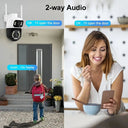 Outdoor Security Camera With AI Tracking For Homes