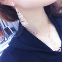 14K Rose Gold Fringe Drop Long Earrings For Women Engagement Moroccan Jewelry