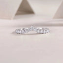 V Shape Crown Moissanite Stackable Ring