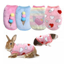 Warm Fleece Bunny Vest for Small Pets Cozy Rabbit Costume