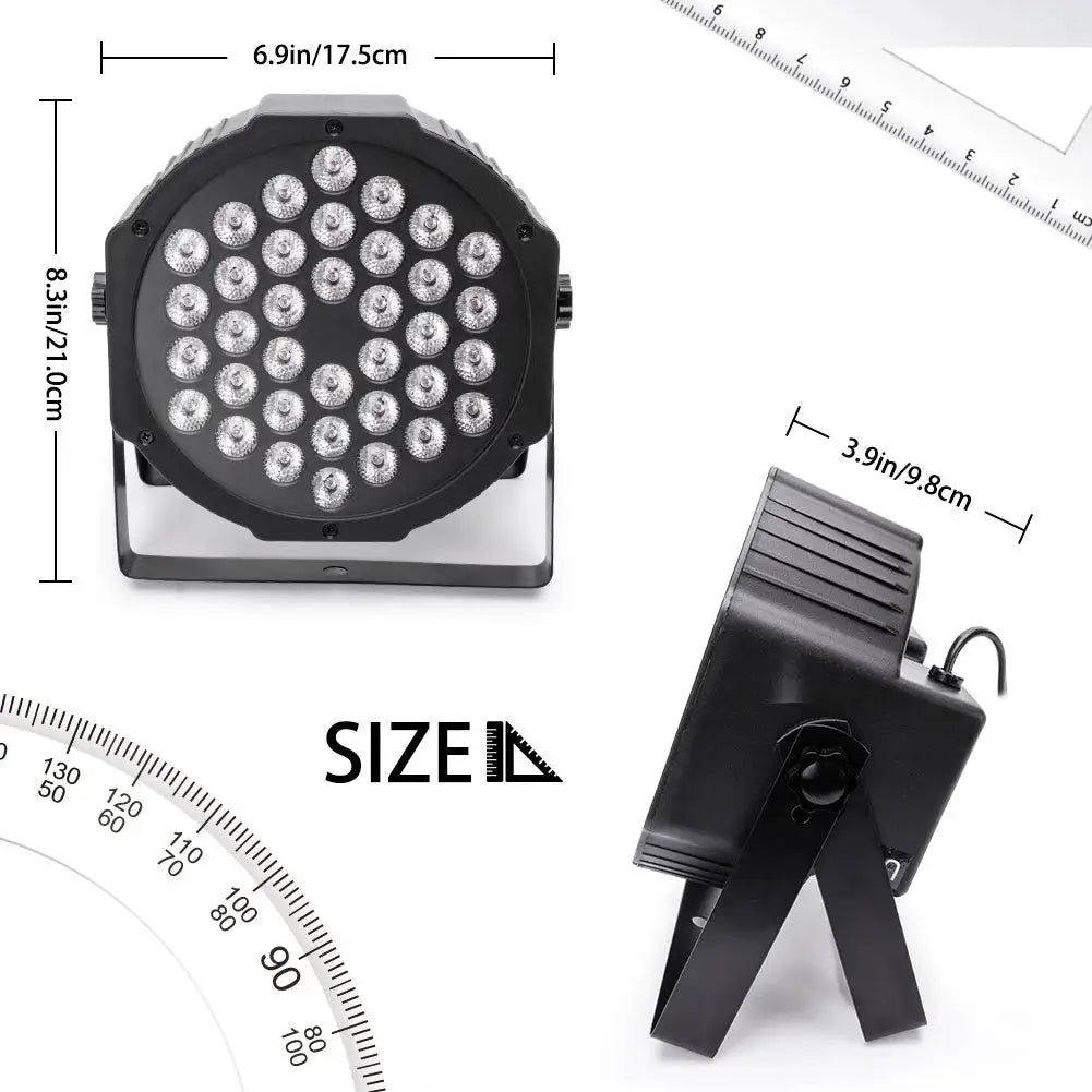 U'King 4PCS 36LED Par Light DMX512 RGB LED Uplights Battery Powered Uplighting Rechargeable Stage Light for DJ Disco KTV Party