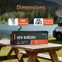Humsienk 12V 640Ah LiFePO4 Battery With Bluetooth