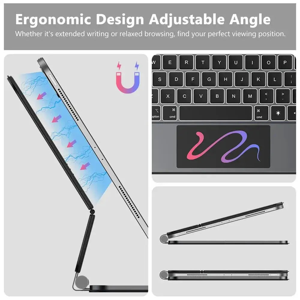 Wireless Charging Keyboard Case for iPad Pro and Air