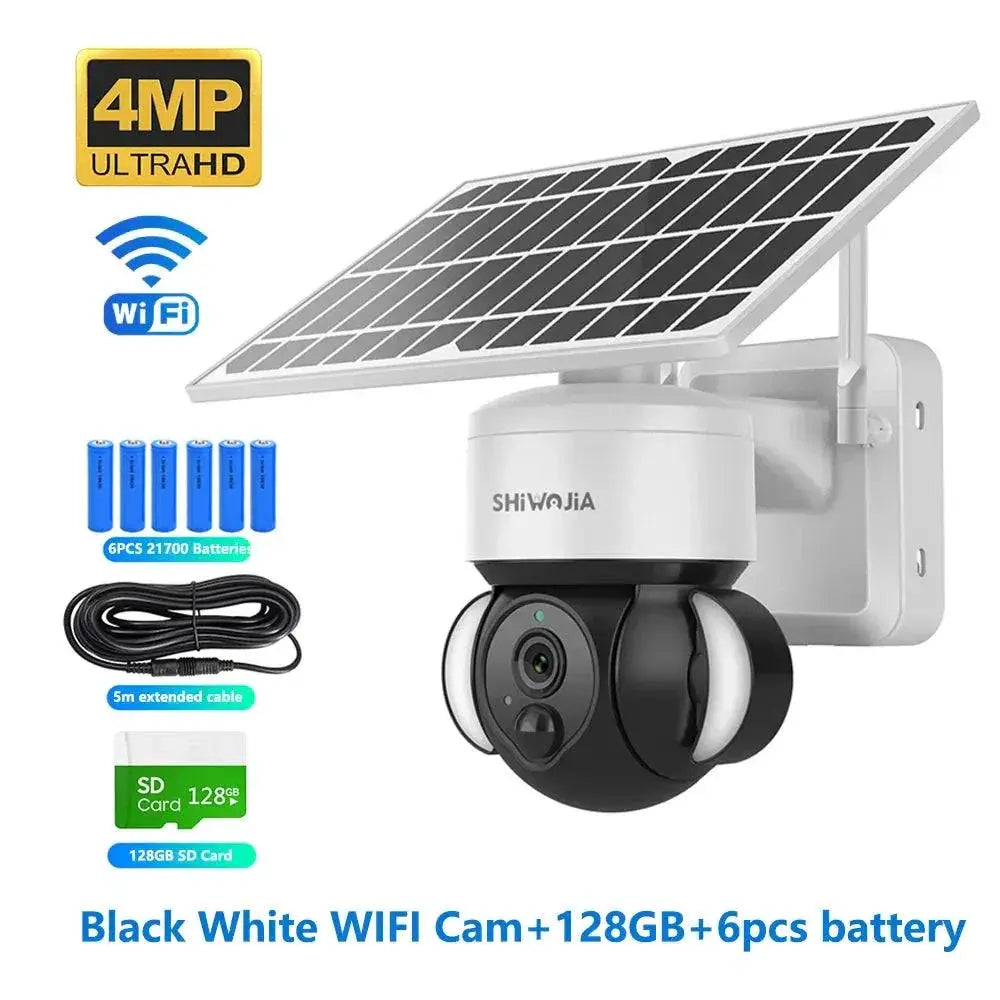 Outdoor Solar Security Camera for Home Edition AA — Black White 4G 64GB - Variant 3