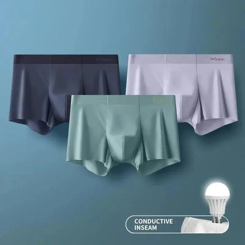 MIIOW Ice Silk Boxer Briefs For Active Men Comfort Fit