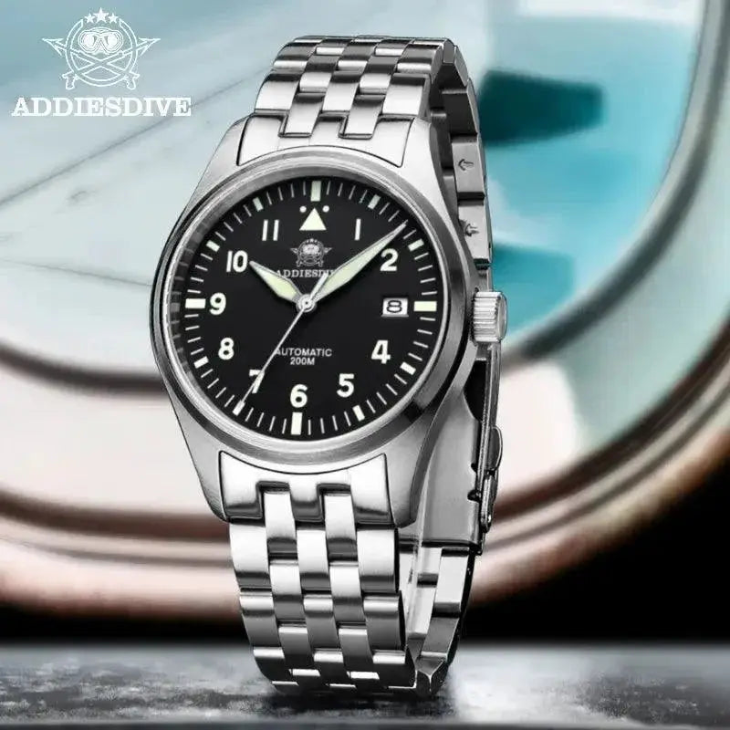 Addiesdive Mens Elegant Automatic Mechanical Watch Timepiece
