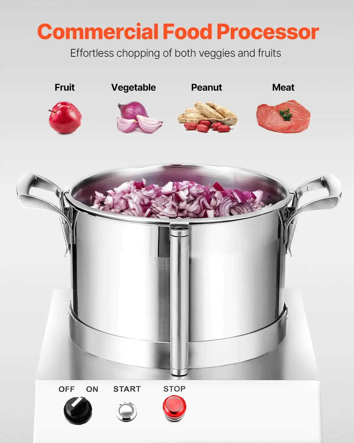 SucceBuy Food Processor & Vegetable Chopper Food-Grade Stainless — product view 3