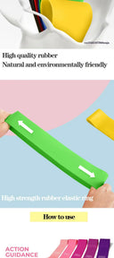 5 Piece Elastic Resistance Bands Set For Strength Training