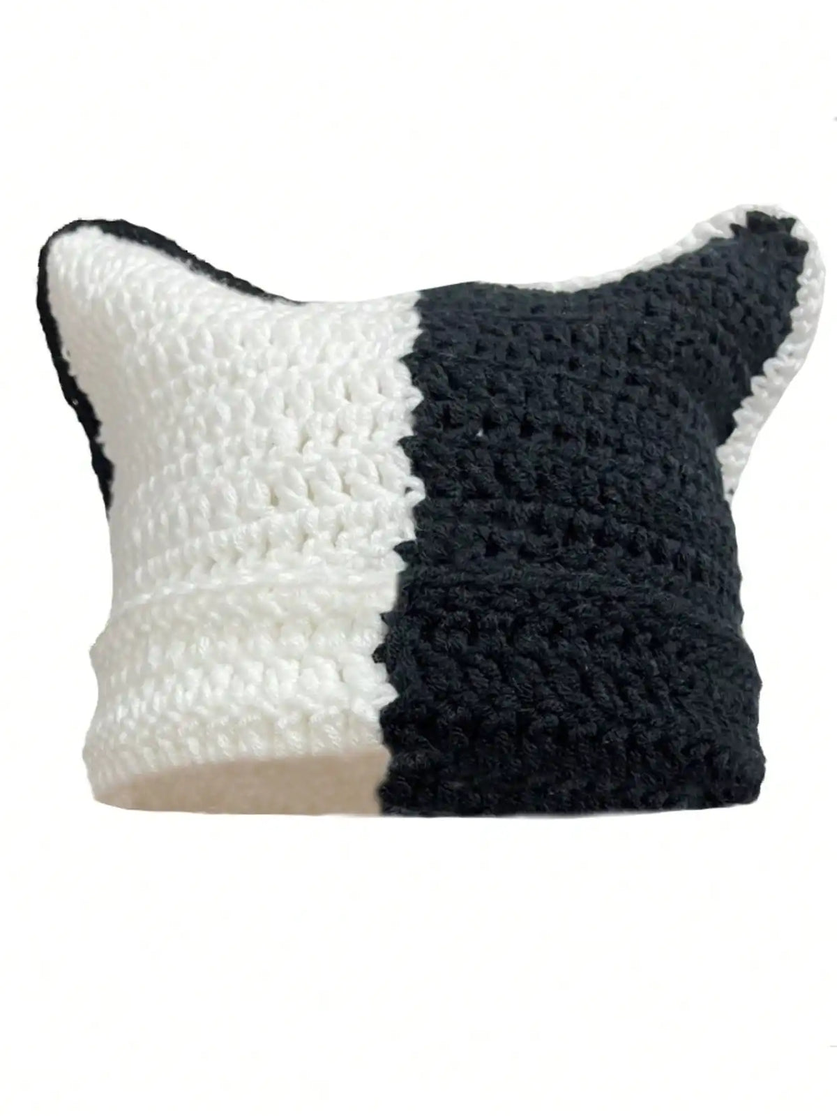 Striped Cat Ear Knitted Cap