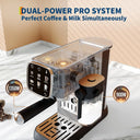 Espresso Machine , Compact Espresso Maker with Steam Milk Frother