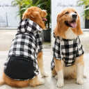 Dog Winter Coat Plaid Reversible Vest for Small Dogs