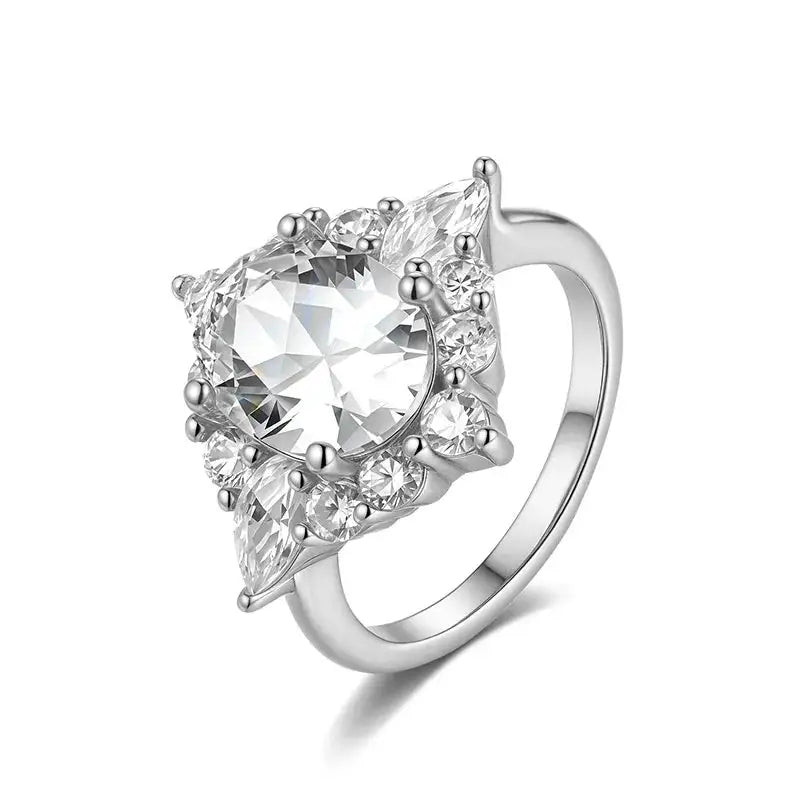 Sterling Silver Silver Moissanite Ring For Women — product image 7