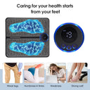 EMS Electric Foot Massager Pad Portable Rechargeable 19 Levels 8 Modes Muscle Stimulator for Pain Relief Blood Circulation Home Office Travel