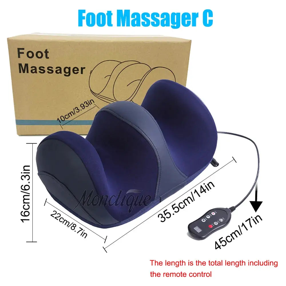 Super Big Eletric Foot Calf Massager Leg Massage Heated Roller Pressure Compresstion Relax Feet Muscle Blood Circulation Tools