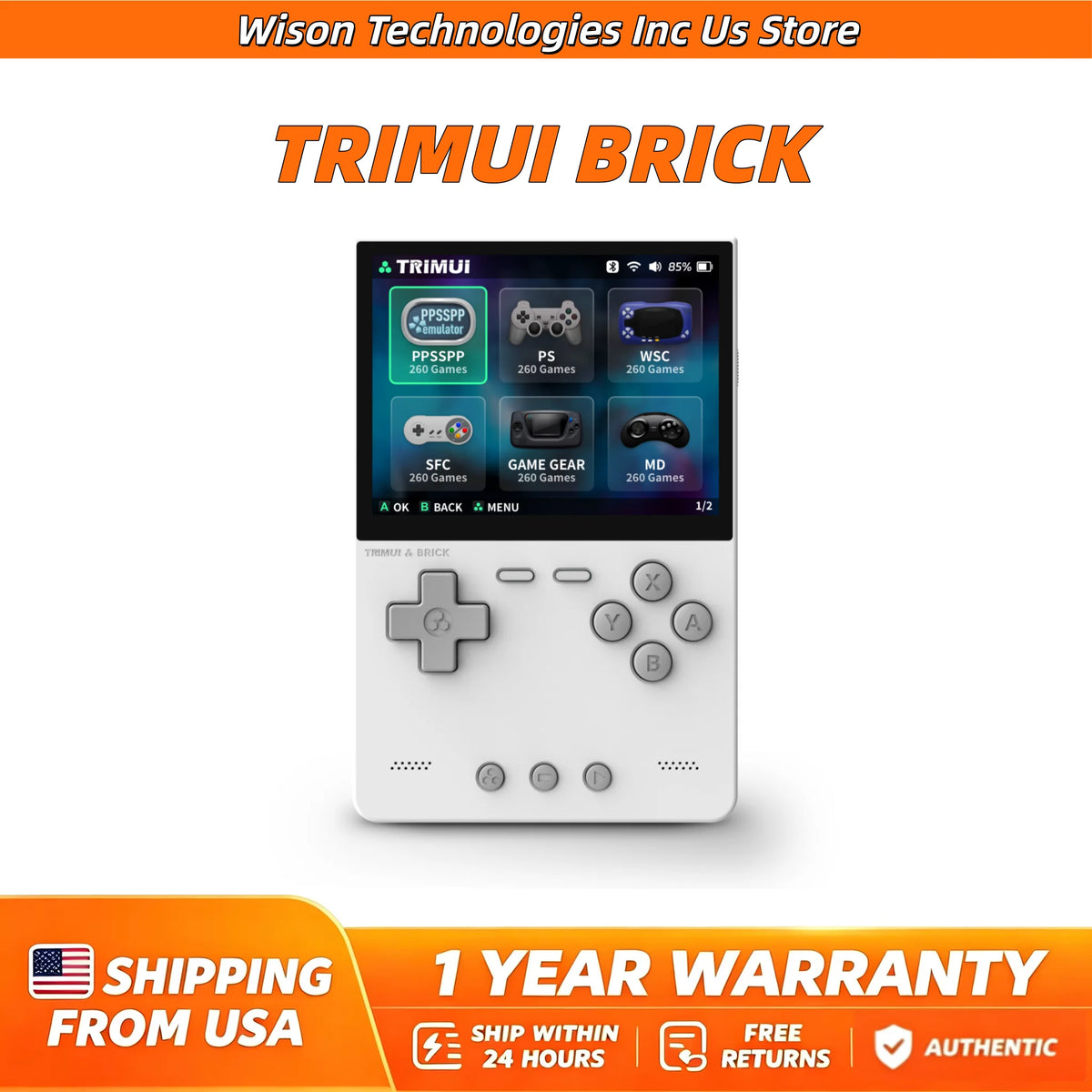 Trimui Brick Retro Handheld Game