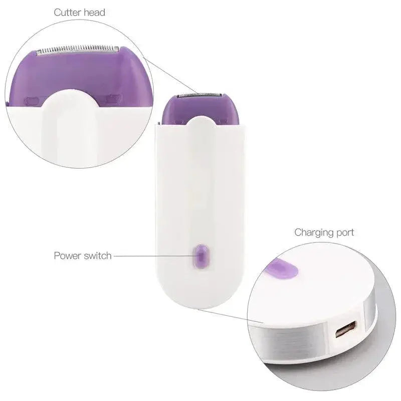 Painless Hair Removal Epilator Kit USB Rechargeable Women