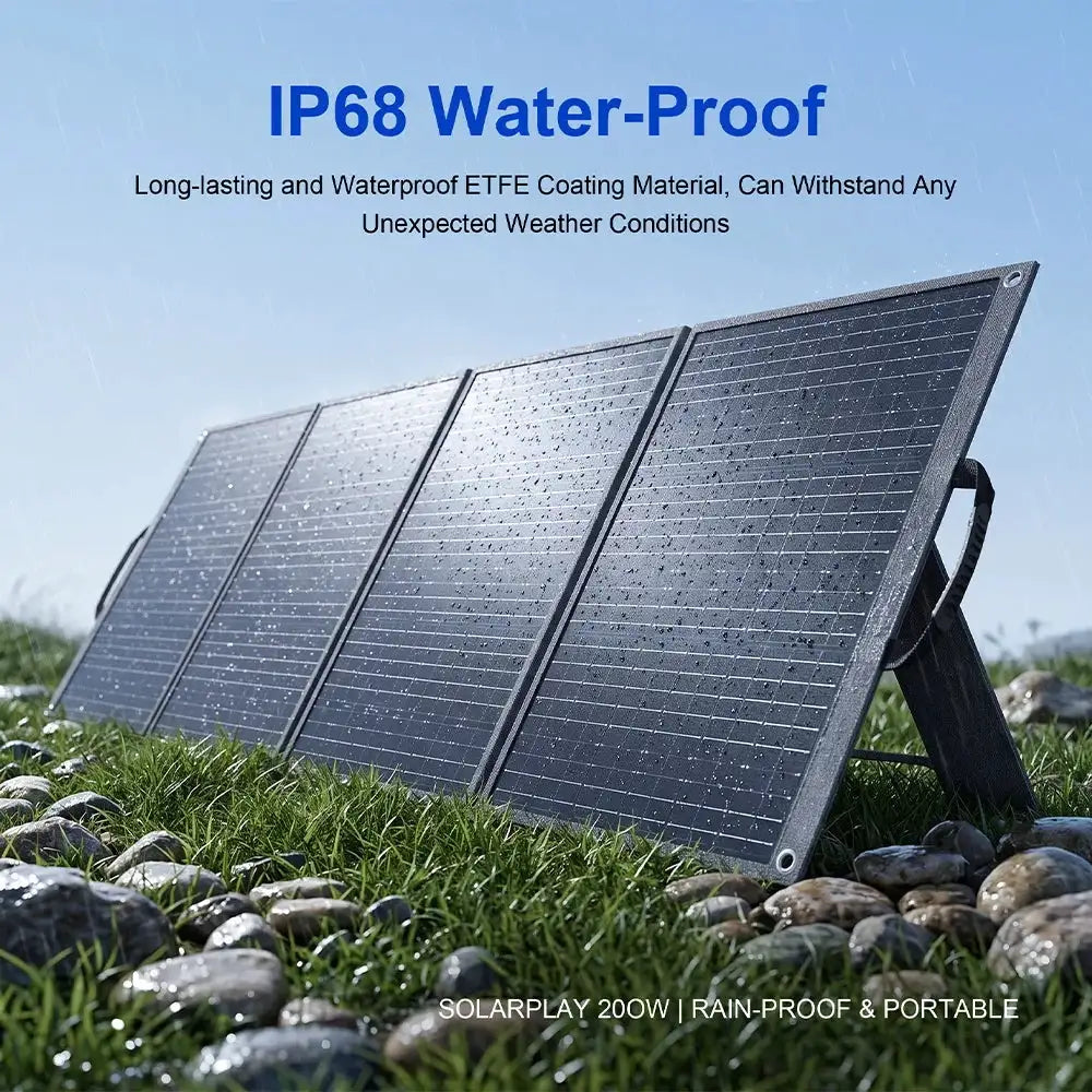 SOLARPLAY 200W/400W Foldable Solar Panel 4/6 Fold Solar Generator Charging Panel For Power Station,Outdoor Camping Power Generator Charging