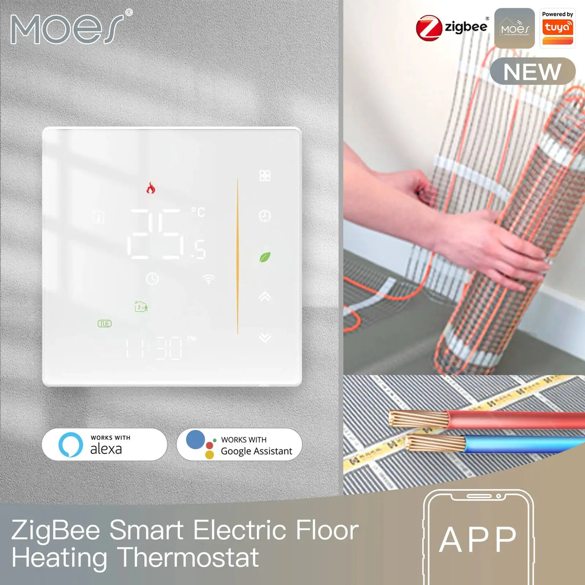 Moes Zigbee Thermostat - Smart Floor Heating Control — product view 11