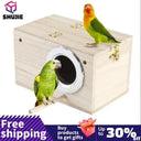 Wood Bird Nest Box for Parrots Breeding