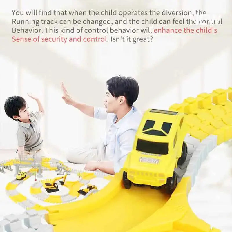 Children Electric Track Car Set For Creative Play Fun